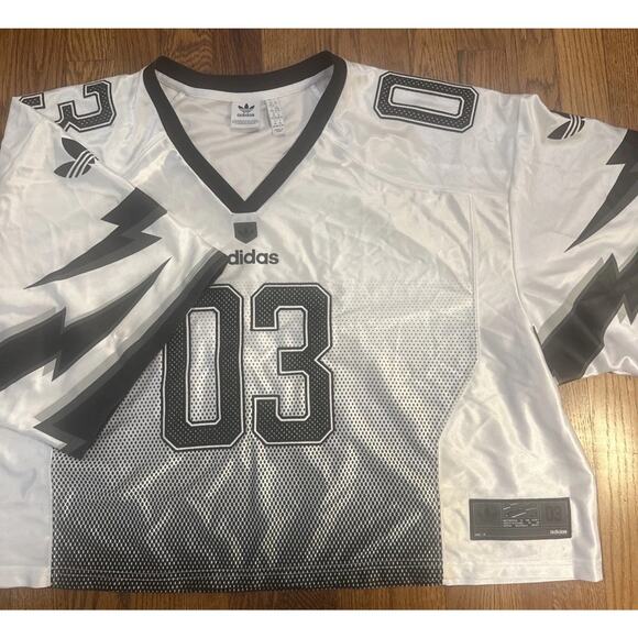 Adidas Adilenium XL Season 3 Graphic Jersey Women's Lifestyle Top JX9216 White - Picture 2 of 13